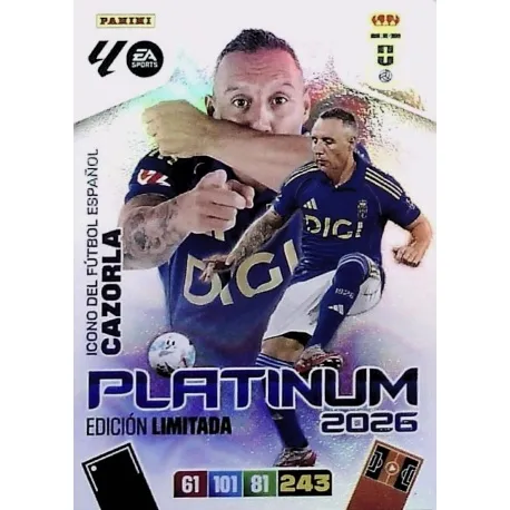 Cromo Cazorla (Edición Limitada Platinum) Oviedo #ELimitada Platinum 1