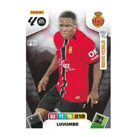 Cromo Luvumbo (Nuevo Fichaje) Mallorca #233 bis
