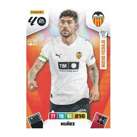 Cromo Núñez (Nuevo Fichaje) Valencia #332 bis