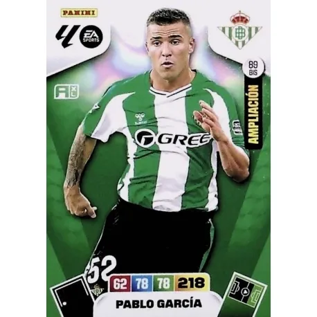 Cromo Pablo García (Ampliación) Real Betis #89 bis