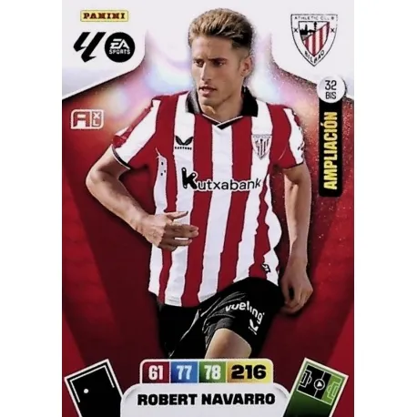 Cromo Robert Navarro (Ampliación) Athletic Club #32 bis